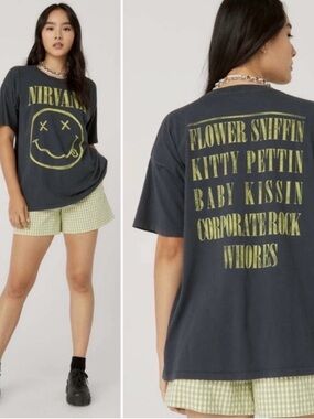 Daydreamer Black and Yellow Iconic Signature Nirvana Tee Soft Cotton